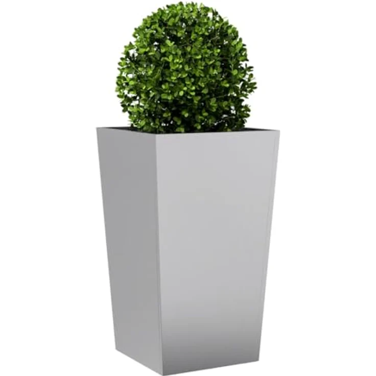 vidaXL Pflanzkübel, Blumenkübel mit Boden, Pflanzkasten Pflanztopf, Verzinkter Stahl, für Garten Balkon Terrasse – Bild 3