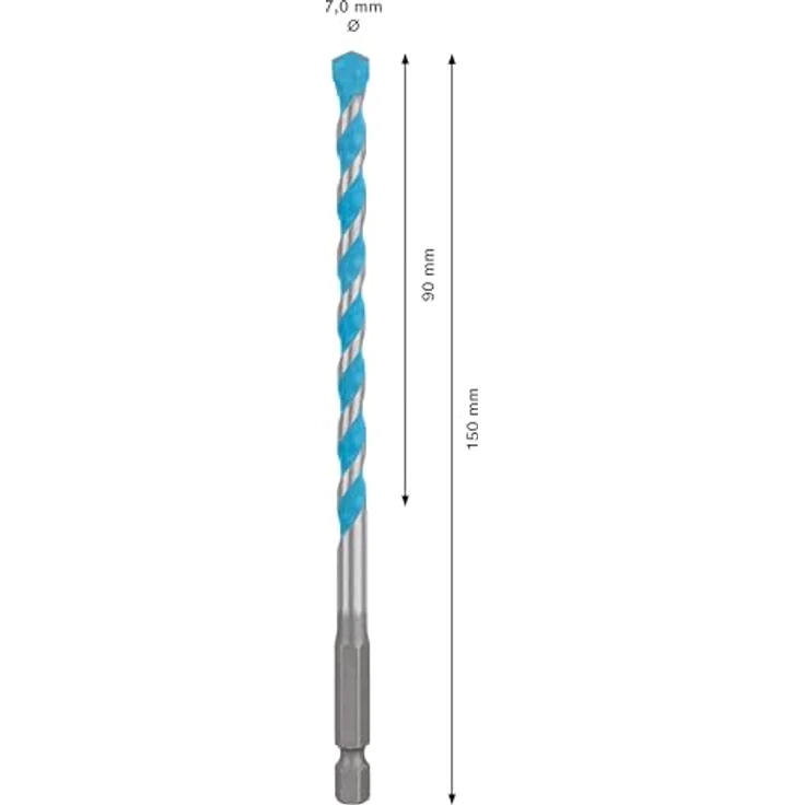 Bosch Professional Expert HEX-9 MultiConstruction Bohrer, 7 x 90 x 150 mm, präzises Bohren in verschiedenen Materialien mit Sechskantschaft – Bild 3