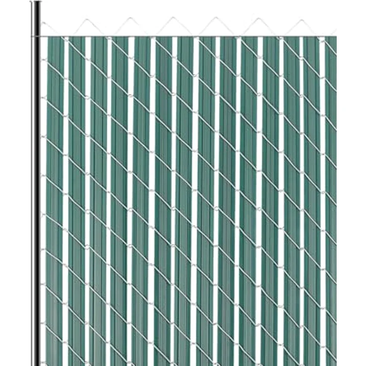 VEVOR Sichtschutzlamellen 1130 mm, doppelwandige vertikale Lamellen mit Bodenverriegelung für Maschendrahtzäune, HDPE-Material, 98 % Privatsphäre, grün – Bild 1