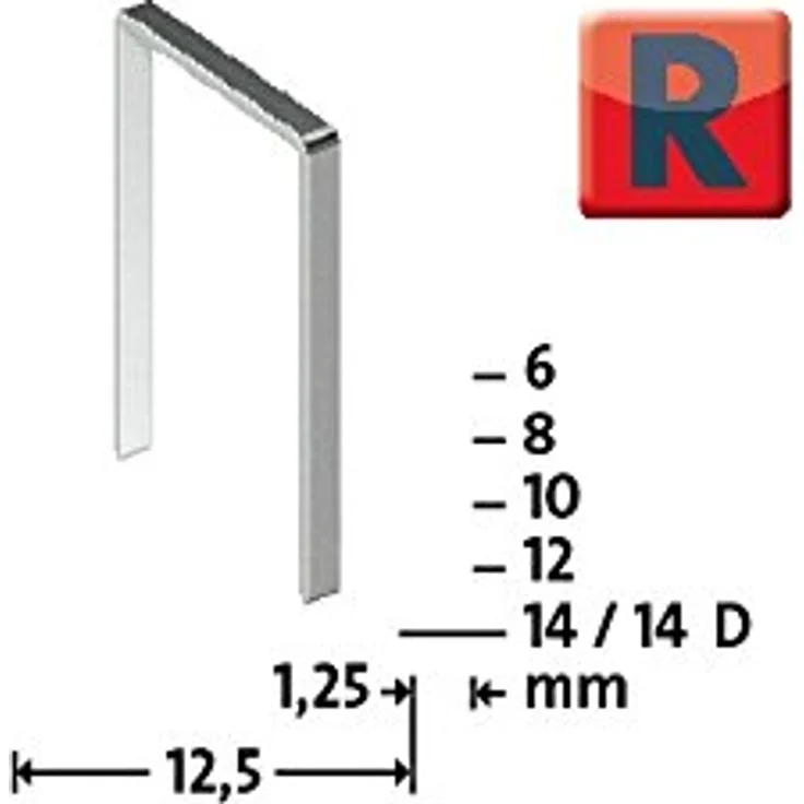 Novus Flachdrahtklammern 6 mm, 960 Tacker-Klammern vom Typ 50-6, zur Befestigung von Folien, Etiketten, Papier und Pappe – Bild 2