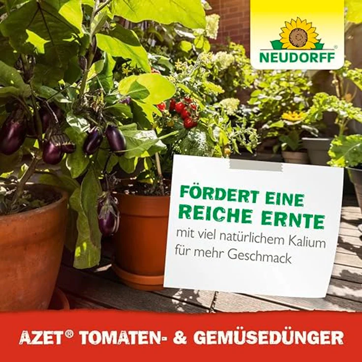 Neudorff Azet Gemüsedünger Bio, 1 Liter Flüssigdünger für Tomaten und Gemüse, organisch, vegan, mit Dosierbecher, für 100L Gießwasser – Bild 7