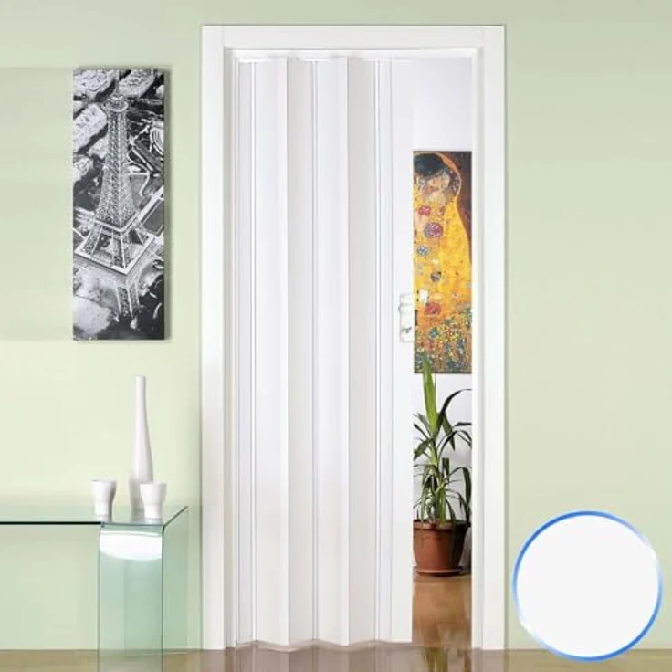 Innenraum Falttür in PVC Weiß 88,5x214 cm mod. Luciana – Bild 3