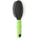 Ferplast Combination brush for cats GRO 5798, Delicate rounded tips, Soft bristles, Ideal for short, medium and long-haired animals, 19,5 x 5,5 x h 5,5 cm