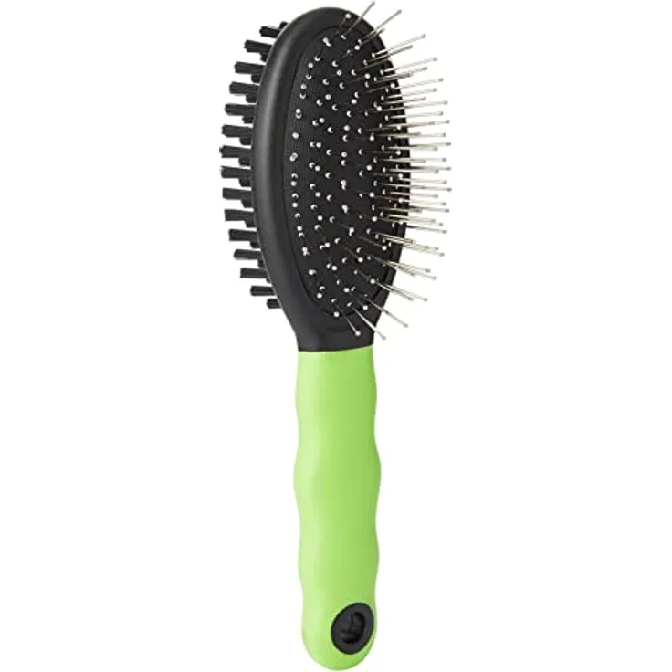 Ferplast Combination brush for cats GRO 5798, Delicate rounded tips, Soft bristles, Ideal for short, medium and long-haired animals, 19,5 x 5,5 x h 5,5 cm
