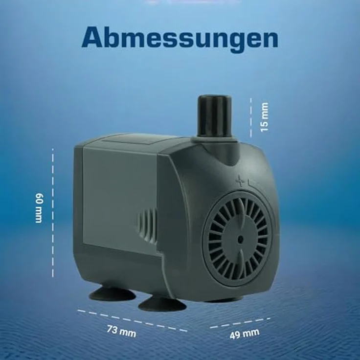 KERRY Salz-Wasserpumpe KEP750N – 700 L/H | nur 10 Watt | 10m Kabel | 140 cm Förderhöhe | schwarz/graue Teichpumpe/Aquariumpumpe/Springbrunnen-Pumpe – Bild 6