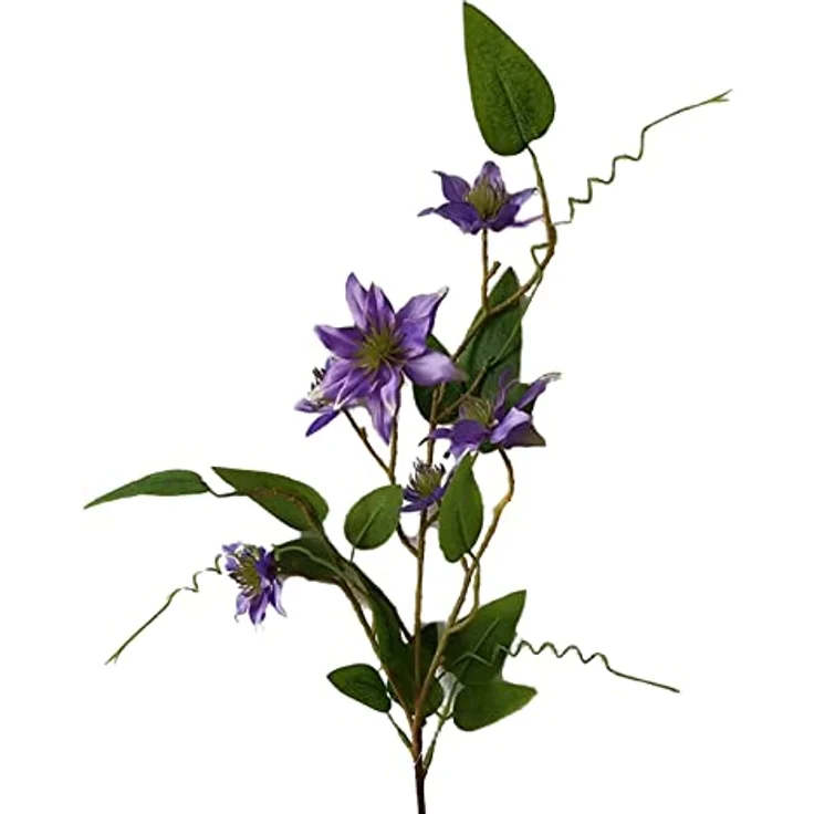 NTK-Collection Kunstblume Clematis Lila 2er Set 89 cm, Naturgetreu und filigran gearbeitet, Kunststoffmaterial, Höhe 89 cm – Bild 2