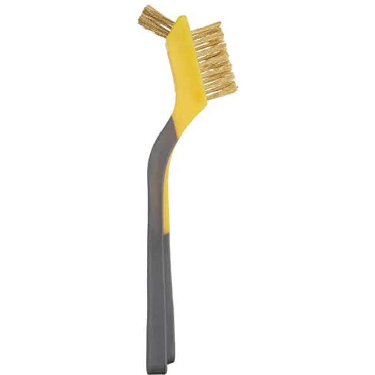 Amazon Basics Mini-Bürsten aus Messing, 3 Stück, 12.7 mm, gelb-grau, weicher Griff zum Reinigen und Entfernen von Rost – Bild 3