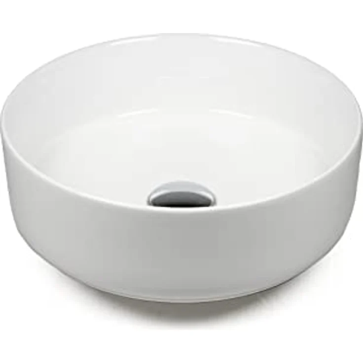 Stabilo-Sanitaer | Aufsatzbecken | Waschbecken Design | hochwertige Keramik | Farbe Weiß | 36 cm Rund – Bild 1