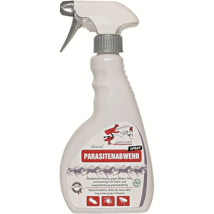 Schopf Riders Acarid Parasitenabwehr Insektenspray, 500 ml mit Geraniol gegen Milben, Flöhe und Haarlinge
