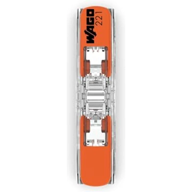 Wago Durchgangsklemme 221-2411, Hebelklemme für 2 Leiter, 12 Stk., 0,2 mm² - 4 mm², werkzeugloses Verbinden – Bild 2