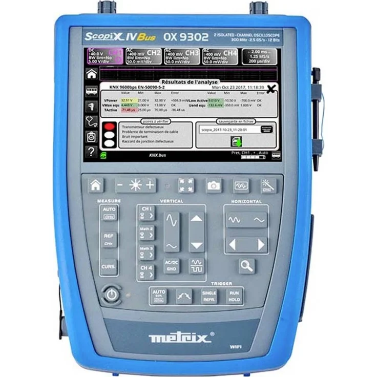 Metrix OX 9302 Digital-Oszilloskop, 300MHz, 2-Kanal, 2.5 GSa/s, 12 Bit, Multimeter-Funktionen