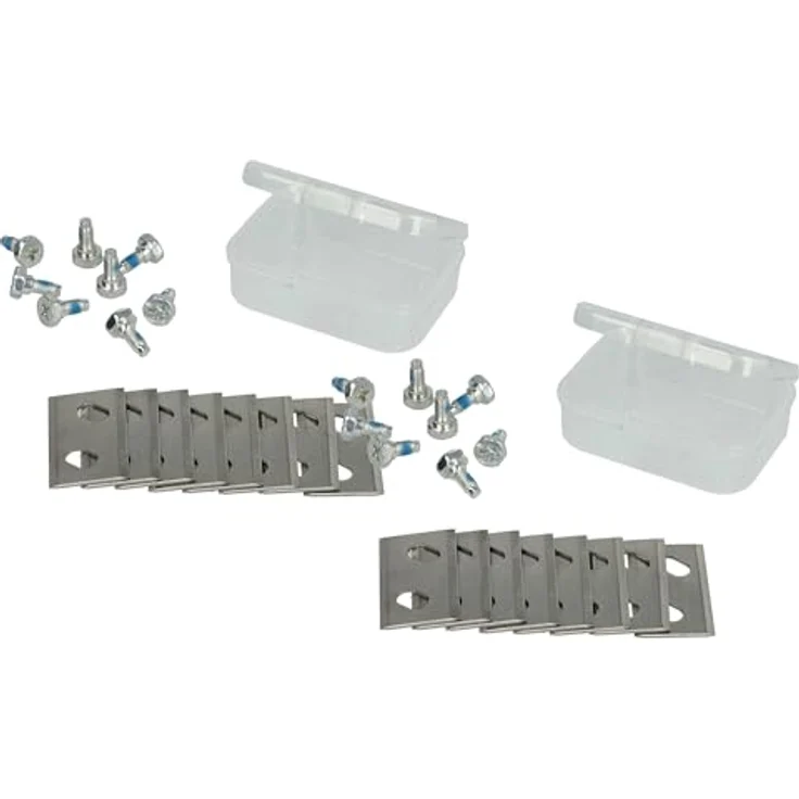 vhbw Rasenmähermesser, 16er Set für Robomow RK 1000 Pro, RK 1000, RK 2000, RK 2000 PRO, beidseitig scharf, Chrom-Carbon-Stahl, silber – Bild 1