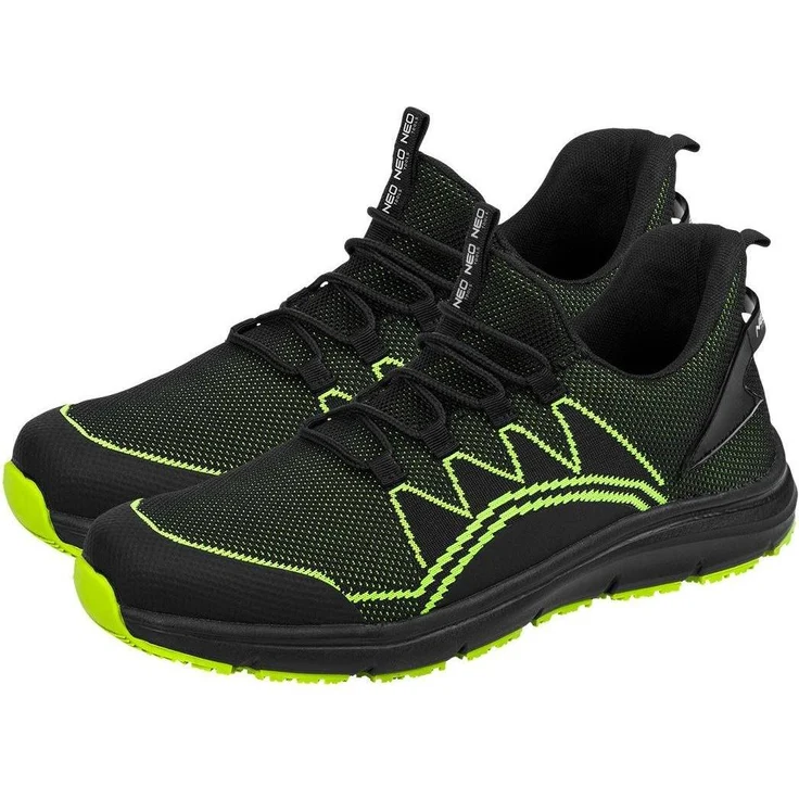 No Name SB SR Sicherheitsschuhe, Stahlkappe Gr. 47, Flyknit-Obermaterial, rutschfest, CE-zertifiziert