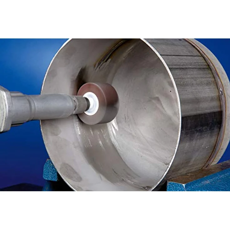 PFERD Fächerschleifer F / Korund Ø 60x30mm Schaft-ø 6mm A80 / 44498014 – für Feinschliff & Finish mit dem Geradschleifer oder Biegwellenantrieb – Bild 2