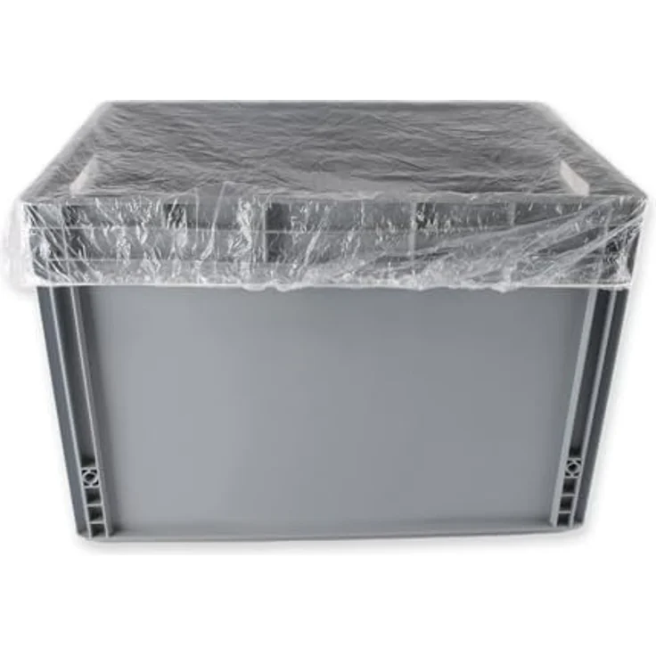 Hygostar Grillabdeckung PE-Abdeckhaube transparent, wasserfest, mit Gummizug, 750 x 700 mm – Bild 1