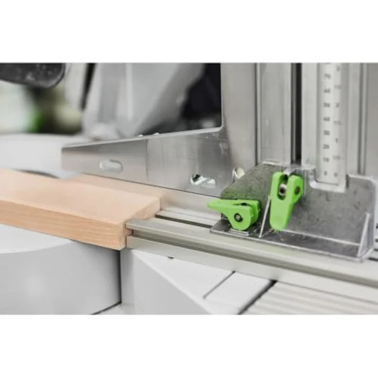 Festool AS-KS 120-R/L Multifunktionsanschlag, Zubehör für Kappsäge KS 120 / KS 88 mit Niederhalterm Funktion und höhenverstellbarem Aluprofil – Bild 2