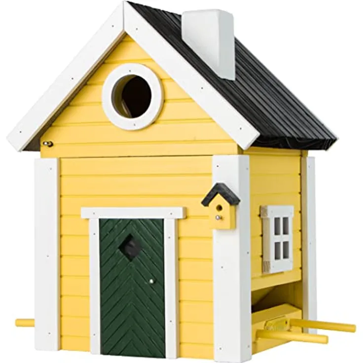 Wildlife Garden WG104 Multiholk Villa - Der Kombinierte Vogelfutterhaus und Nistkasten/Vogelhaus aus Holz
