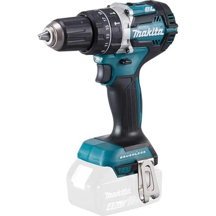 Makita DHP484RFJ, Akku-Schlagbohrschrauber 18V mit 2x3.0 Ah Akkus, Ladegerät, Schwarz-Blau, 2000 RPM, 54 Nm, mit integriertem Licht – Bild 5