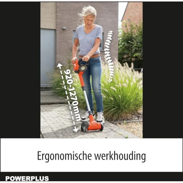POWERPLUS Dual Power Akku-Teleskop-Unkrautstecher POWDPG8060, 20 V mit Nylon- und Stahlbürste, ergonomisch, leicht und handlich, ohne Batterie und Ladegerät – Bild 2