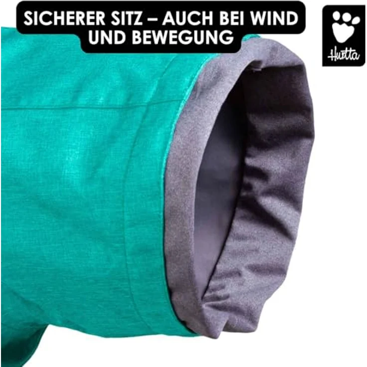 HURTTA Monsoon Regenmantel II, wasserdichter Hundemantel mit verstellbarem Gurt, Farbe Blackberry (Grau) – Bild 7