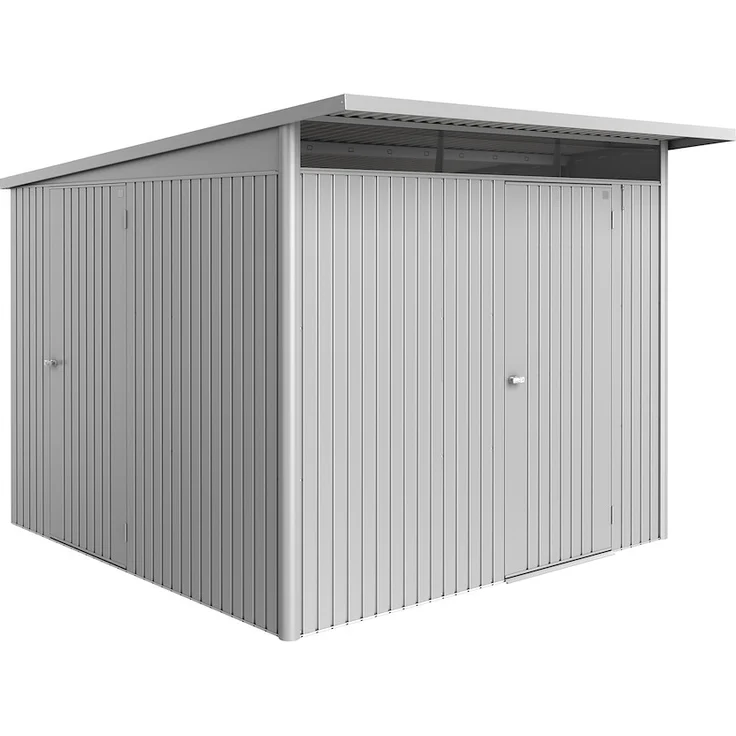 BIOHORTGARTE Zusatztür AvantGarde ECO, silber-metallic, mit 3-fach Verriegelung und Edelstahl-Drückergarnitur für Gartenhäuser