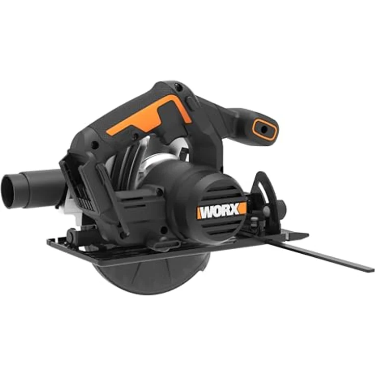 WORX WX526.9 Akku-Kreissäge 20V – 165mm Sägeblatt – werkzeuglose 0-50° Neigungswinkel Einstellung – kompaktes Design – Absaug-Adapter – Bild 3