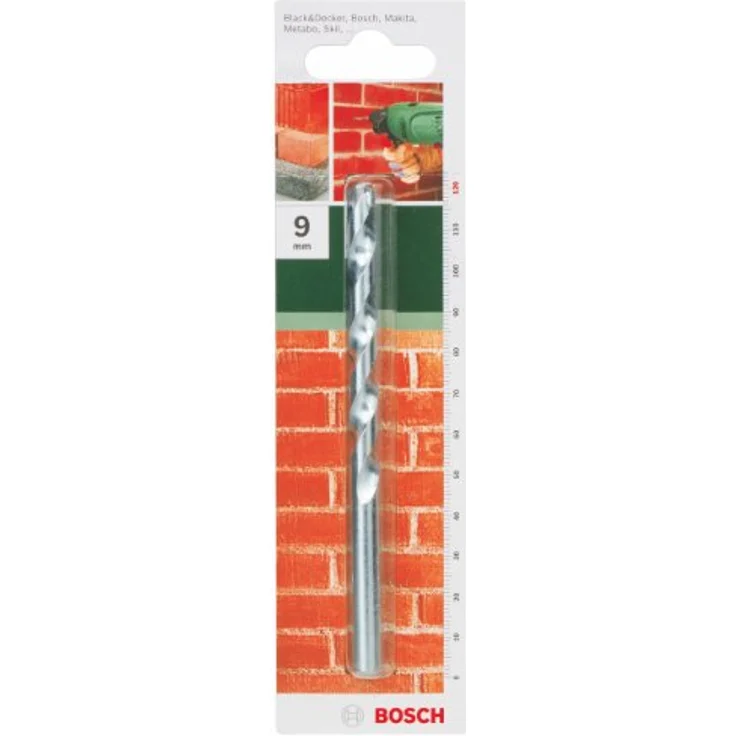 BOSCH Betonbohrer nach ISO 5468, Steinbohrer D=9,0 mm, L=120 mm, 2609255437 – Bild 1
