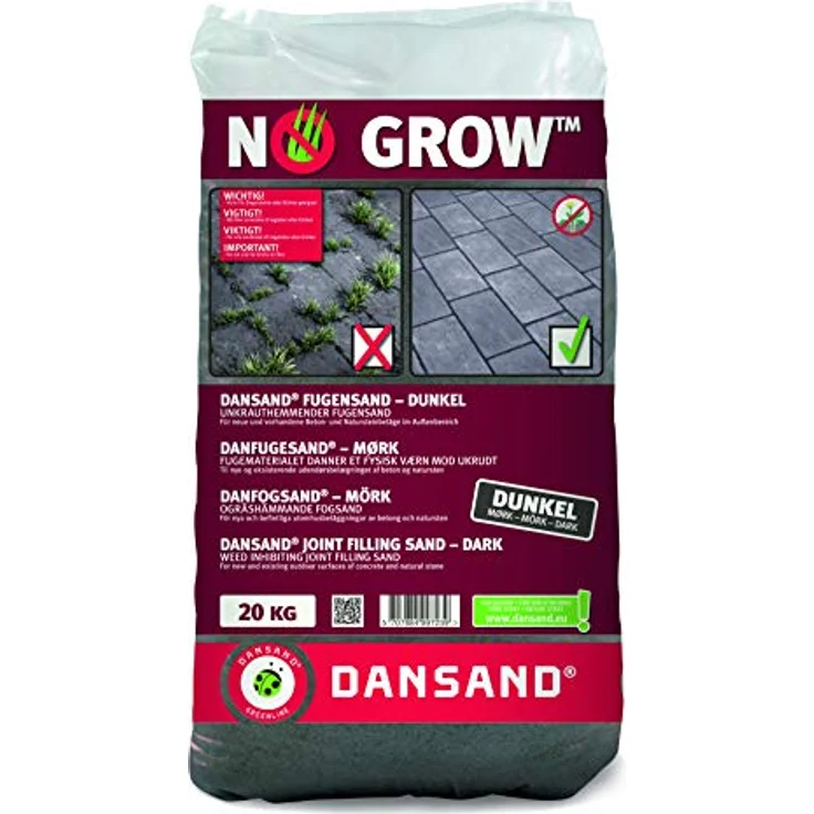 NO GROW Fugensand unkrauthemmend dunkel 1-5mm Fugenbreite, 20 kg Dansand – Bild 2