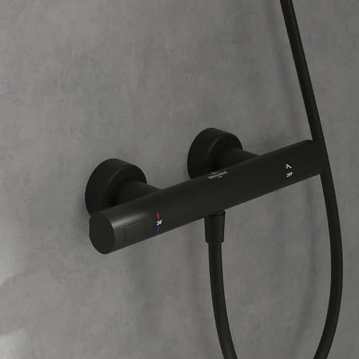 Villeroy & Boch Universal Taps & Fittings Duschthermostat, Matt Black, mit CoolTap Verbrühschutz und Sicherheitssperre bei 38° – Bild 2