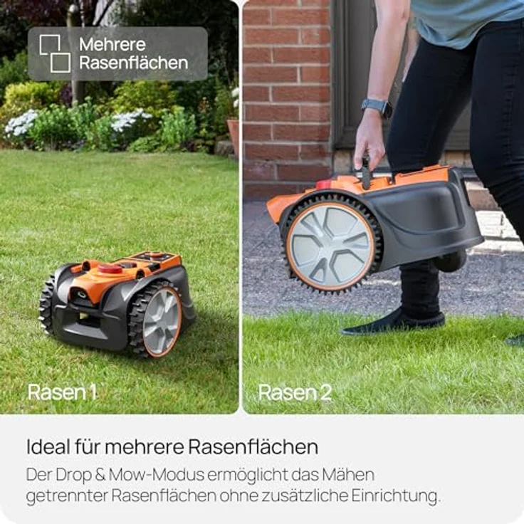 LawnMaster OcuMow AMB16i-500, Roboter-Rasenmäher mit Kamera-Navigation, App-Steuerung und Auto-Charge für Rasenflächen bis 500 m², ohne Begrenzungskabel – Bild 8