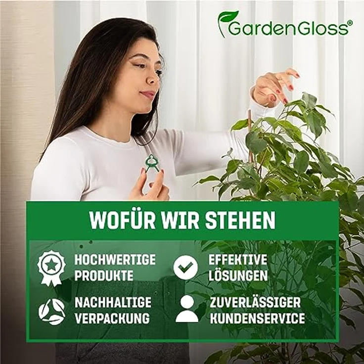 GardenGloss 48 Pflanzenclips Klein - Stabile Pflanzenklammern für Tomaten, Rosen und Gurken - Einfache Rankhilfe für Kletterpflanzen – Bild 5