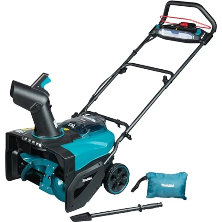 Makita Akku-Schneefräse SN001GZ, kompakte Schneefräse mit 530 mm Räumbreite, stufenlos verstellbarer Schneewurfrichtung und IPX4-Wetterschutz