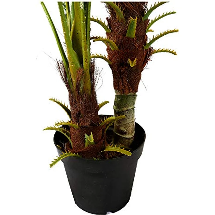 Große Künstliche Palme Deluxe 180cm mit 3 Stämmen und 30 Palmenwedel Kunstpflanze Kunstpalme Zimmerpflanze – Bild 4