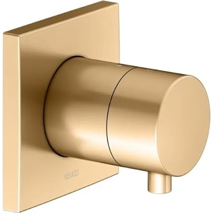 KEUCO IXMO Umstellventil Unterputz für 2 Verbraucher mit Comfort Griff, ohne Absperrung, eckige Rosette, Messing gebürstet, 59556251002