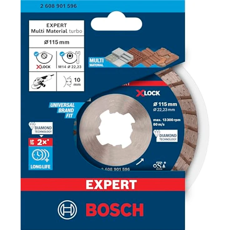 Bosch Expert MultiMaterial x-lock Diamanttrennscheiben, 115 x 22,23 x 2,4 mm, selbstschärfend – Bild 2