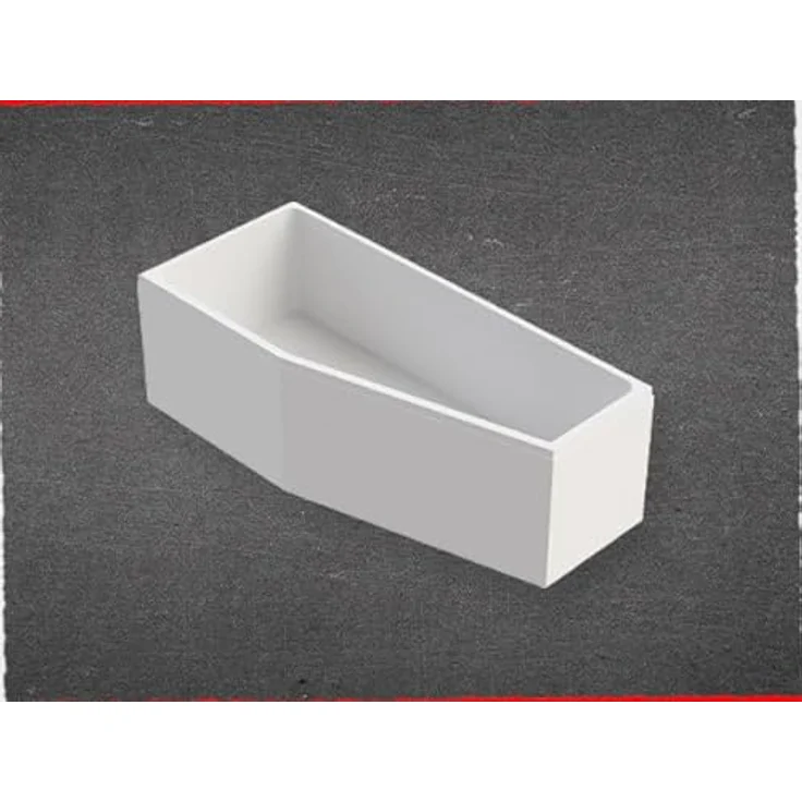 Schulte Raumsparbadewanne Modell Riva, links, 170x75 cm, Weiß Sanitäracryl, inkl. Fußgestell und Ab- und Überlauf, Höhe 45,1-45,8 cm – Bild 4