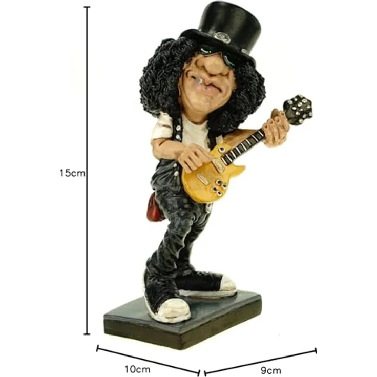Funny Live Rockstar Gunner Slash by Warren Stratford lustige Figur Skulptur Karikatur – Bild 6