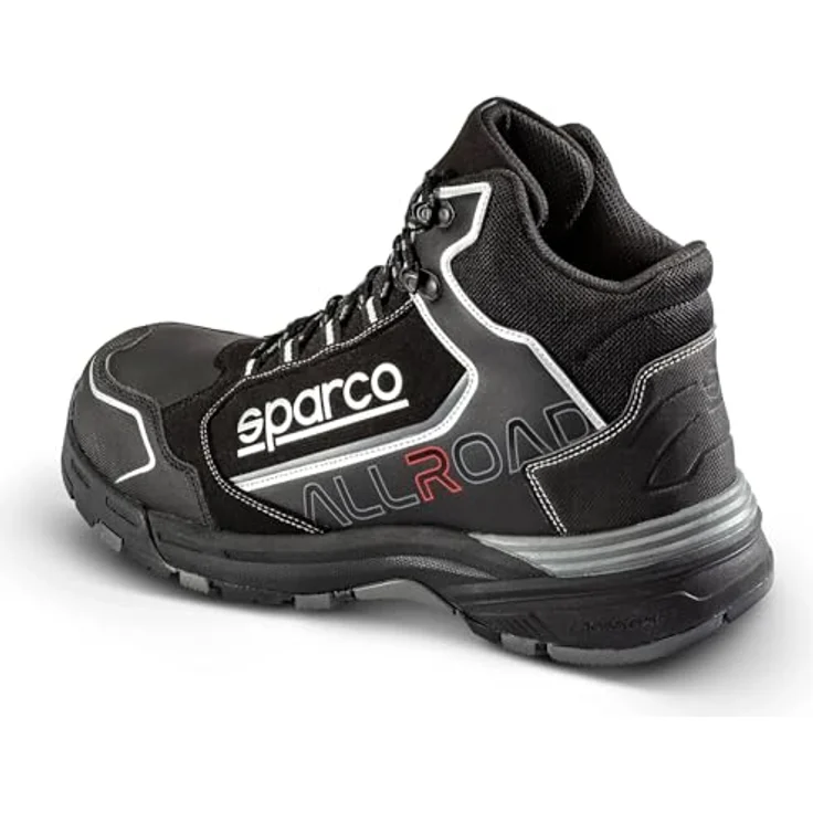 Sparco Allroad-H Okayama S3 SRC Sicherheitsschuhe, schwarz, mit nicht-magnetischer Zehenkappe und rutschfester Energy-Absorptionssohle, Größe 38 – Bild 4