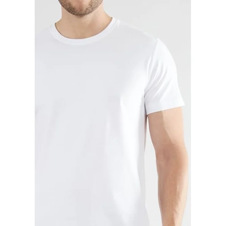 Tom Tailor Herren-Unterhemd 2er-Pack, aus 100% Baumwolle, Weiss, Größe L, Rundhalsausschnitt, pflegeleicht – Bild 3