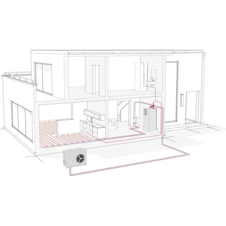 Stiebel Eltron WPL 20 A Luft/Wasser- Wärmepumpe A++ 2000W, für kalte Winter geeignet, leise Betriebsgeräusche, 55 °C Vorlauftemperatur, blau – Bild 5