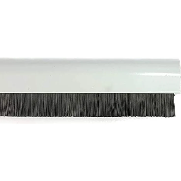 Türleiste mit Bürste selbstklebend 100 cm, weiß - Türbodendichtung, Zugluftstopper – Bild 4