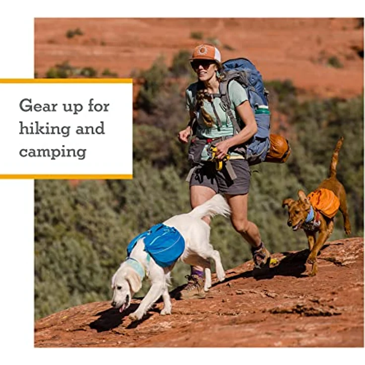 RUFFWEAR Approach Pack, Hunderucksack-Tragetasche mit integriertem Geschirr und Taschen, Tragbares Haustier-Wander- und Campingzubehör mit 2 Leinenbefestigungspunkten, Campfire Orange (Medium) – Bild 2