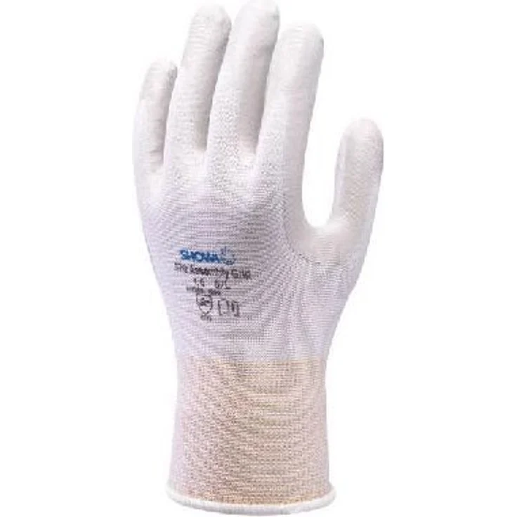 SHOWA 370, Nitril-Beschichtete Arbeitshandschuhe, Mehrzweck, Weiß/Grau, 10/XXL, atmungsaktiv, sicherer Griff, allergikerfreundlich – Bild 2