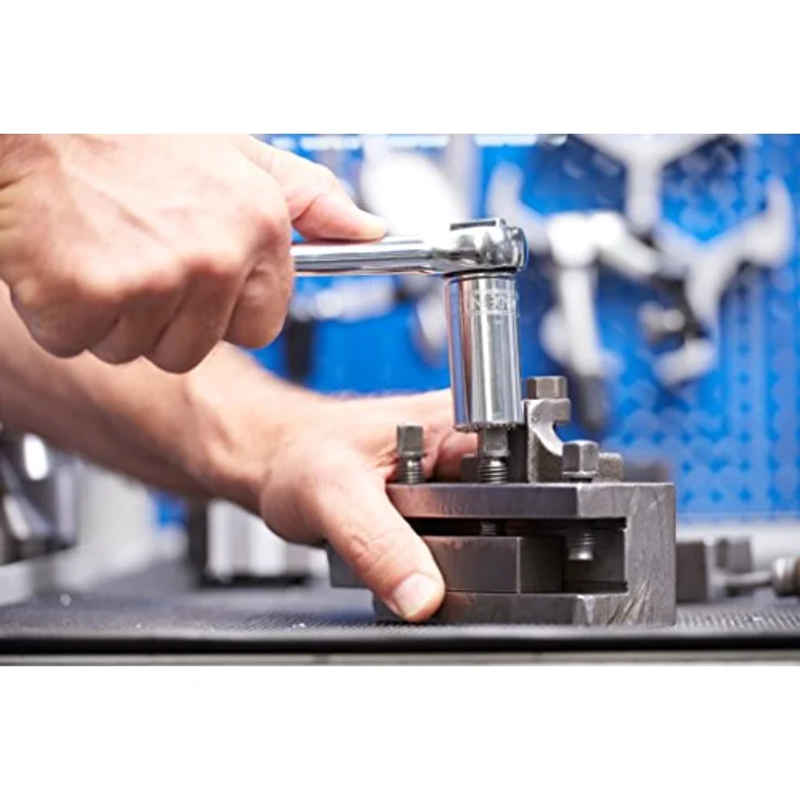 Wiha Bit- und Steckschlüsselset Gripper, 3/8″ Steckschlüssel-Einsatz mit 54 gehärteten Stahlstiften für Schrauben bis 8 mm Höhe, robustes Gehäuse aus legiertem Stahl – Bild 7