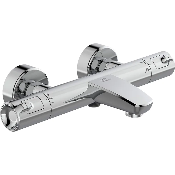 Ideal Standard, Badarmatur, Badethermostat Aufputz - Sicherer Schutz vor zu heißen Temperaturen, Cool-Body-Funktion, ECO-Funktion, Anti-Kalk-Funktion