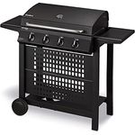 Enders Gasgrill SAN DIEGO NEXT 4, 4 Brenner aus Edelstahl, mit Grillthermometer, kleiner Gasgrill, Camping, Edelstahlrost, Balkon Gas Grill,stabile Seitenablagen #80166