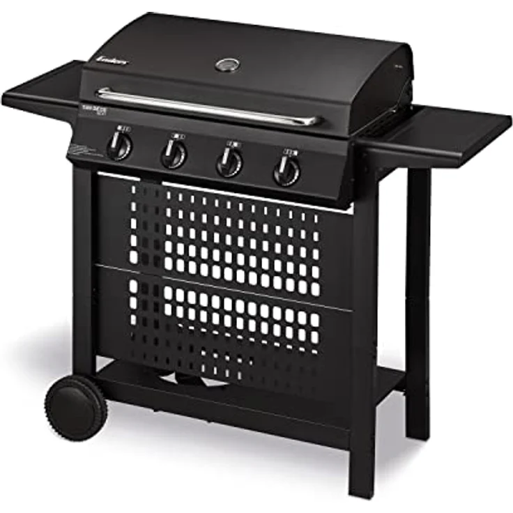 Enders Gasgrill SAN DIEGO NEXT 4, 4 Brenner aus Edelstahl, mit Grillthermometer, kleiner Gasgrill, Camping, Edelstahlrost, Balkon Gas Grill,stabile Seitenablagen #80166 – Bild 1