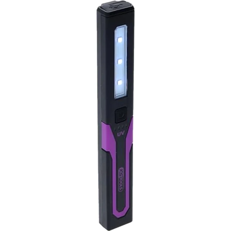KS Tools 150.4641 eQi UltimateBEAM UV-Lecksuchleuchte 365 nm, Taschenlampe mit Lithium-Ionen-Hochleistungs-Akku, spritzwassergeschützt nach IP54, kompakte Bauform – Bild 12