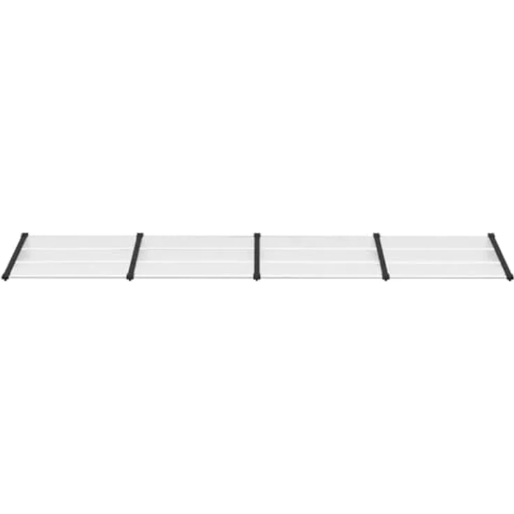 vidaXL Markise, Türvordach aus Polycarbonat, Schwarz und Transparent – Bild 6