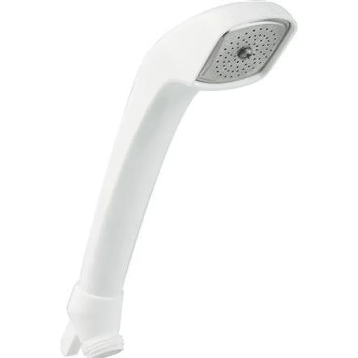 Damixa Duschbrause Perlespray, weiße Handbrause mit Biegung und 1/2" Anschluss